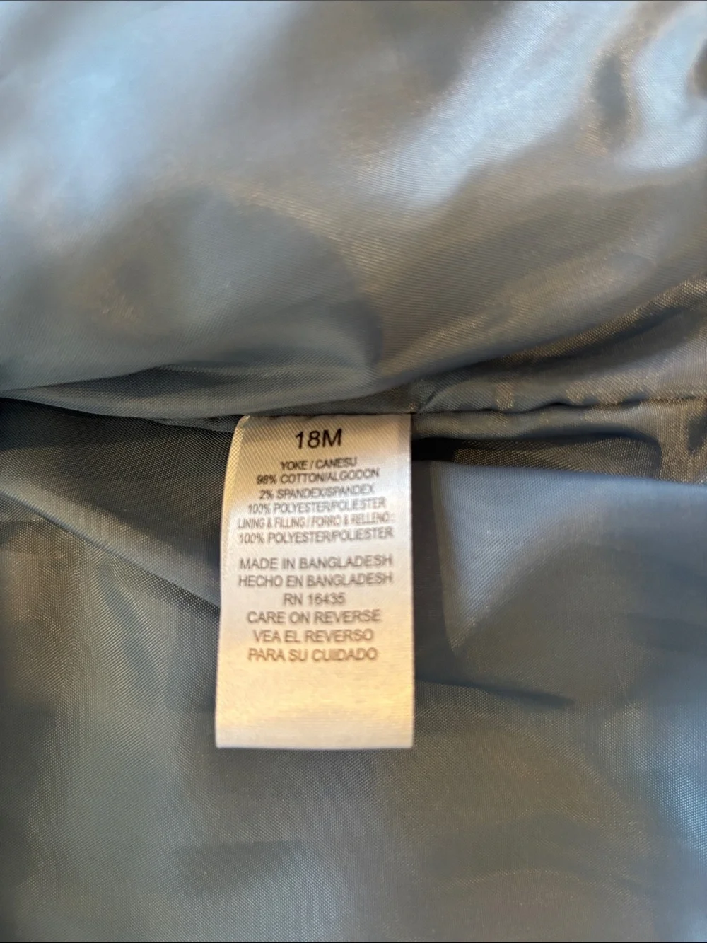 Tahari Baby Blue Puffer Vest With Tan Corduroy Trim Boys Size 18 Months EUC